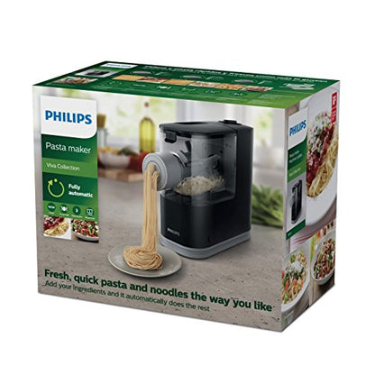 Philips Kitchen Appliances - HR2371/05 Philips Kitchen Appliances Philips Compact Pasta Maker, Viva Collection, Black, Small
