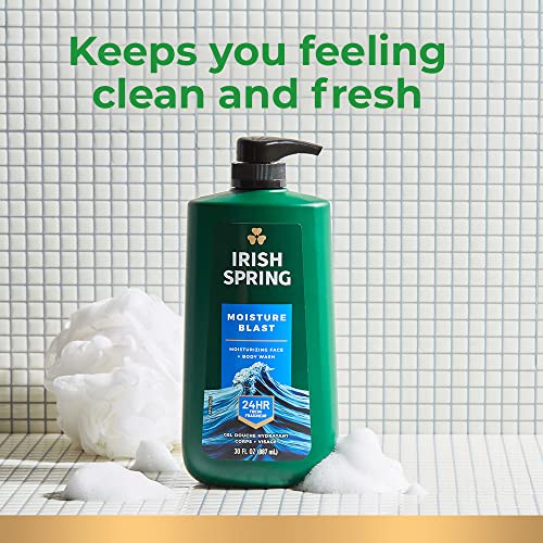 Irish Spring Moisture Blast Body Wash, 30 Oz Pump