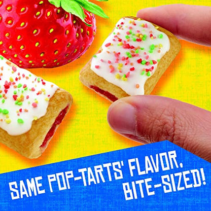 Pop-Tarts Baked Pastry Bites, Kids Snacks, School Lunch, Frosted Strawberry, 7oz Box (5 Bags)