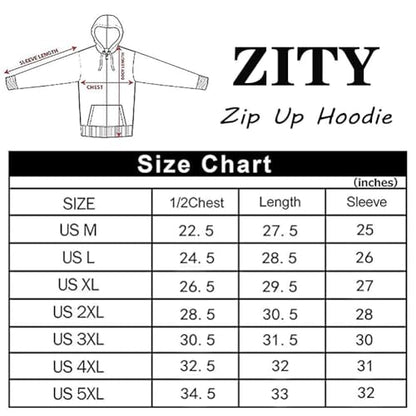 Sweatshirts for Men Zipper Hoodie, Fleece Lining Sweater Jacket Black Large