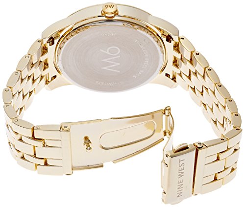 Nine West Women's NW/1578CHGB Champagne Dial Gold-Tone Bracelet Watch