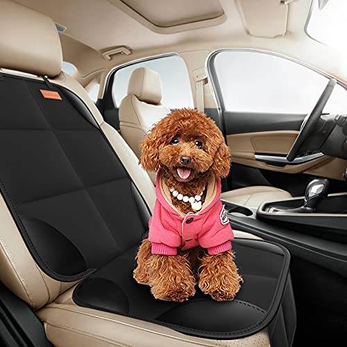 Car Seat Protector, Smart eLf 2Pack , Protect Child Seats with Thickest Padding and Non-Slip Backing Mesh Pockets for Baby and Pet