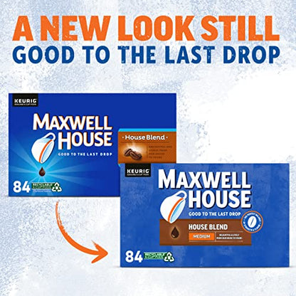 Maxwell House House Blend Medium Roast K-Cup Coffee Pods (84 Pods)