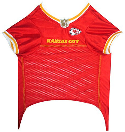 NFL Kansas City Chiefs Dog Jersey, Size: XX-Large. Best Football Jersey Costume for Dogs & Cats. Licensed Jersey Shirt