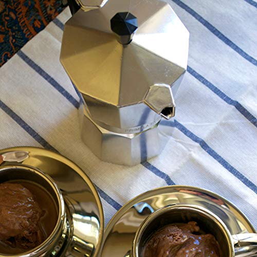 Primula Classic Stovetop Espresso and Coffee Maker, Moka Pot for Italian and Cuban Café Brewing, Greca Coffee Maker, Cafeteras, 9 Espresso Cups, Silver