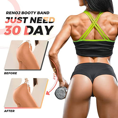 Renoj Resistance Bands for Working Out, Exercise Bands Workout, 3 Booty Bands for Women Legs and Glutes, Pilates Flexbands, Yoga Starter Set