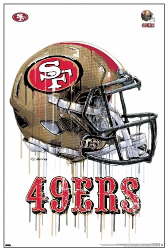 Trends International NFL San Francisco 49ers - Drip Helmet 20 Wall Poster, 22.375" x 34", Unframed Version