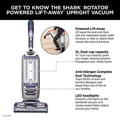 Shark Rotator Powered Lift-Away Upright Vacuum with Crevice Tool and Pet Multi-Tool with a Rose Gunmetal Finish