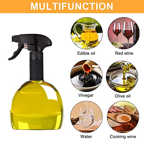 MJDFS Oil Sprayer for Cooking, 9.5oz Oil Dispenser, Non-Aerosol for Olive Oils, Reusable Oil Vinegar Spritzer Sprayer for Air Fryer, Kitchen, Salad, Baking, BBQ, Frying(Red)