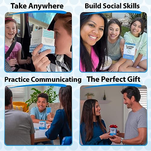 200 Family Conversation Cards - Put Down The Phones & Connect with Your Family - Get to Know Each Other Better with Meaningful Talk - Let Kids Express Themselves, Great for Dinner Table & Road Trips