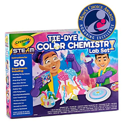 Crayola Tie Dye Color Chemistry Set for Kids, STEAM/STEM Activities, Educational Toy, Ages 7, 8, 9, 10