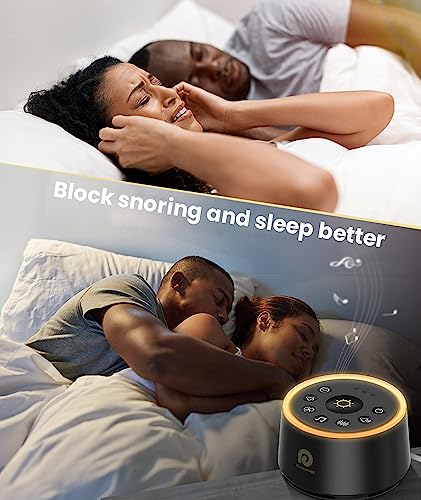 White Noise Machine - Dreamegg Sound Machine for Baby Kid Adult, Noise Machine for Sleeping with 24 Calming Sound, Ambient Nightlight, Continuous or Timer, Loud Sleep Machine for Home Nursery Office