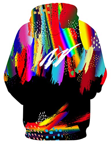 Hgvoetty Graphic Hoodies Fashion Hoodies Men Colorful Sweatshirts 3D Printed Cool Hoodies Novelty Sport Hooded Outwear Women Long Sleeve Sweater Small