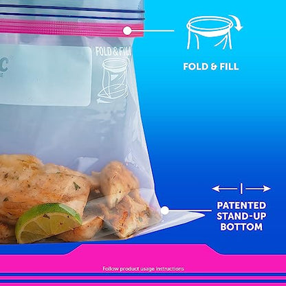 Ziploc Gallon Food Storage Bags, Grip 'n Seal Technology for Easier Grip, Open, and Close, 75 Count