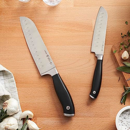 HENCKELS Forged Elite Razor-Sharp 2-Piece Santoku Knife Set, German Engineered Informed by 100+ Years of Mastery