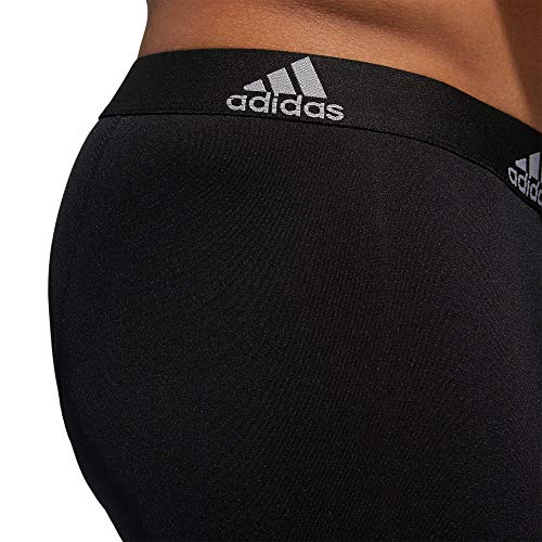 adidas Men's Performance Boxer Brief Underwear (3-Pack), Black/Light Onix Grey, Large