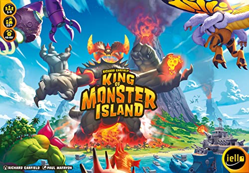 IELLO: King of Monster Island - Strategy Board Game, Sequel of The King of Line, Family Game, Play Cooperatively, Ages 10+, 1-5 Players, 60 Minutes