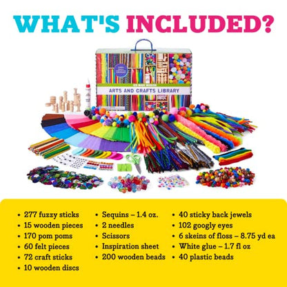 Kid Made Modern Arts and Crafts Supply Library - Coloring Arts and Crafts Kit