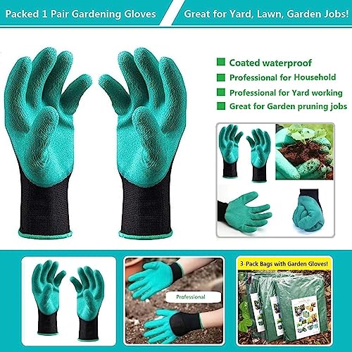 Professional 2-Pack 137 Gallon Lawn Garden Bags (D34, H34 inches) Yard Waste Bags with Coated Gloves, Large Leaf Bags 4 Handles,Yard Debris Bags,Gardening Clippings Bags,Leaf Container,Lawn Trash Bags