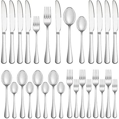 20 Piece Silverware Set Service for 4,Premium Stainless Steel Flatware Set,Mirror Polished Cutlery Utensil Set,Durable Home Kitchen Eating Tableware Set,Include Fork Knife Spoon Set,Dishwasher Safe