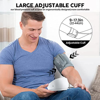 Blood Pressure Monitors, Bp Monitor - Blood Pressure Machine Large Cuff Blood Pressure Monitor Upper Arm Cuff 8.7''-17.3'', Large Screen, 2 Users Total 198 Memories, Clinically Accurate for Home Use