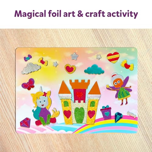 Skillmatics Art & Craft Activity - Foil Fun Unicorns & Princesses, No Mess Art for Kids, Craft Kits & Supplies, DIY Creative Activity, Gifts for Girls & Boys Ages 4, 5, 6, 7, 8, 9, Travel Toys