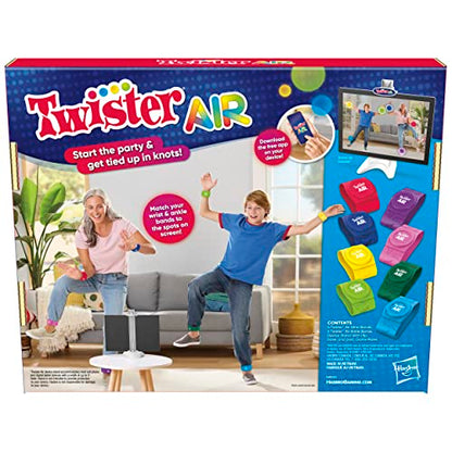 Hasbro Gaming Twister Air Game | AR App Play Game with Wrist and Ankle Bands | Links to Smart Devices | Active Party Games for Kids and Adults | Ages 8+ | for 1+ Players