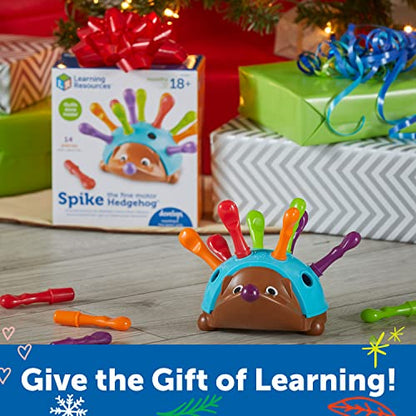 Learning Resources Spike The Fine Motor Hedgehog - Toddler Learning Toys, Fine Motor and Sensory Toys for Kids Ages 18+ months, Montessori Toys,Stocking Stuffers for Kids