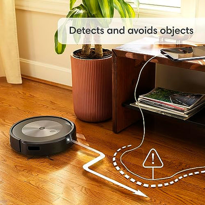 iRobot Roomba Combo j5+ Self-Emptying Robot Vacuum & Mop – Identifies and Avoids Obstacles Like Pet Waste & Cords, Empties Itself for 60 Days, Clean by Room with Smart Mapping, Alexa