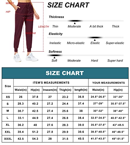 Libin Women's Joggers Pants Athletic Sweatpants with Pockets Running Tapered Casual Pants for Workout,Lounge, Dark Grey 3XL