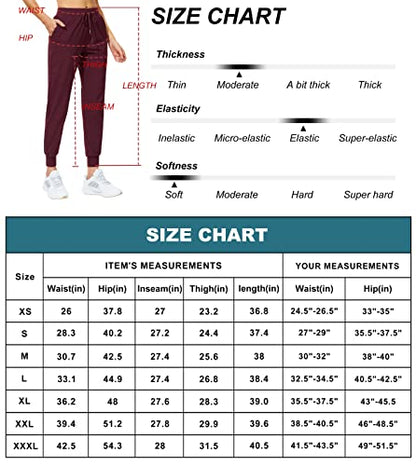 Libin Women's Joggers Pants Athletic Sweatpants with Pockets Running Tapered Casual Pants for Workout,Lounge, Dark Grey 3XL