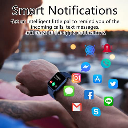 Smart Watch (Answer/Make Call),1.9"Smartwatch Fitness Tracker for Android and iOS Phones with Heart Rate Sleep Tracking, Multi Sport Modes, Blood Oxygen, Ai Voice Control,Fitness Watch for Women Men