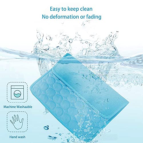 MICROCOSMOS Summer Cooling Mat & Sleeping Pad- Water Absorption Top, Waterproof Bottom, Materials Safe, Easy Carry, EZ Clean. Keep Cooling for Pets, Kids and Adults.（27"x 22"） L