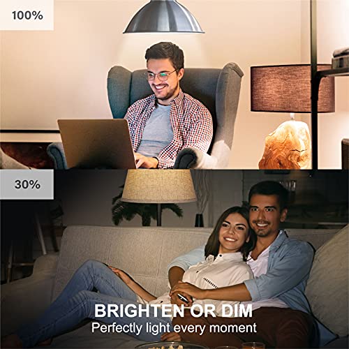 Sengled Alexa Light Bulb,WiFi Light Bulbs,Smart Light Bulbs,Smart Bulbs that Work with Alexa & Google Assistant,A19 Soft White(2700K)No Hub Required,800LM 60W Equivalent HighCRI>90,4Count(Pack of 1)