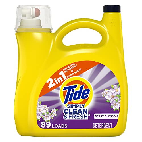 Tide Simply Liquid Laundry Detergent Berry Blossom, 89 loads(packaging may vary)