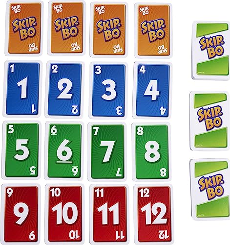 Mattel Games Skip-Bo Card Game for Kids, Adults & Family Night, Travel Game in Collectible Storage Tin for 2-6 Players (Amazon Exclusive)