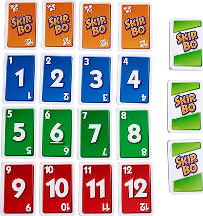 Mattel Games Skip-Bo Card Game for Kids, Adults & Family Night, Travel Game in Collectible Storage Tin for 2-6 Players (Amazon Exclusive)