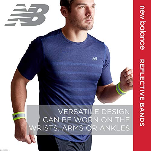 New Balance Reflective Bands - Runners Reflective Arm Band & Leg Ankle Band | Reflective Safety Band for Night Time Running/Jogging, Walking, Cycling/Bicycle/Bike for Women, Men, Kids