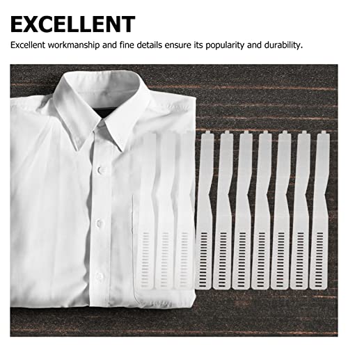EXCEART 100pcs Shirt Collar Support Shirt Collar Fixing Strips Transparent Adjustable Cloth Collar Stays Collar Inserts Holder for Women Men