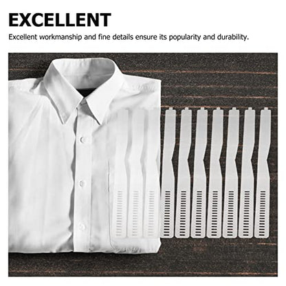 EXCEART 100pcs Shirt Collar Support Shirt Collar Fixing Strips Transparent Adjustable Cloth Collar Stays Collar Inserts Holder for Women Men