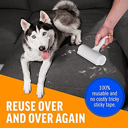 ChomChom Pet Hair Remover - Reusable Cat and Dog Hair Remover for Furniture, Couch, Carpet, Car Seats or Bedding - Portable, Multi-Surface Lint Roller and Fur Removal Tool