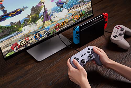 8BitDo Pro 2 Wired Controller for Switch, Windows, Steam Deck & Raspberry Pi (G Glassic Edition)