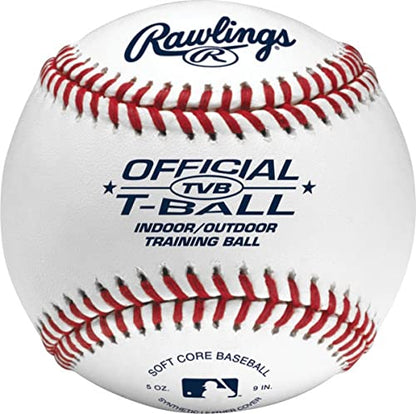 Rawlings | Official T-Balls | TVB | Youth/6u | 12 Count | Sponge Rubber Core | Indoor/Outdoor