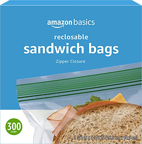 Amazon Basics Sandwich Storage Bags, 300 Count (Previously Solimo)