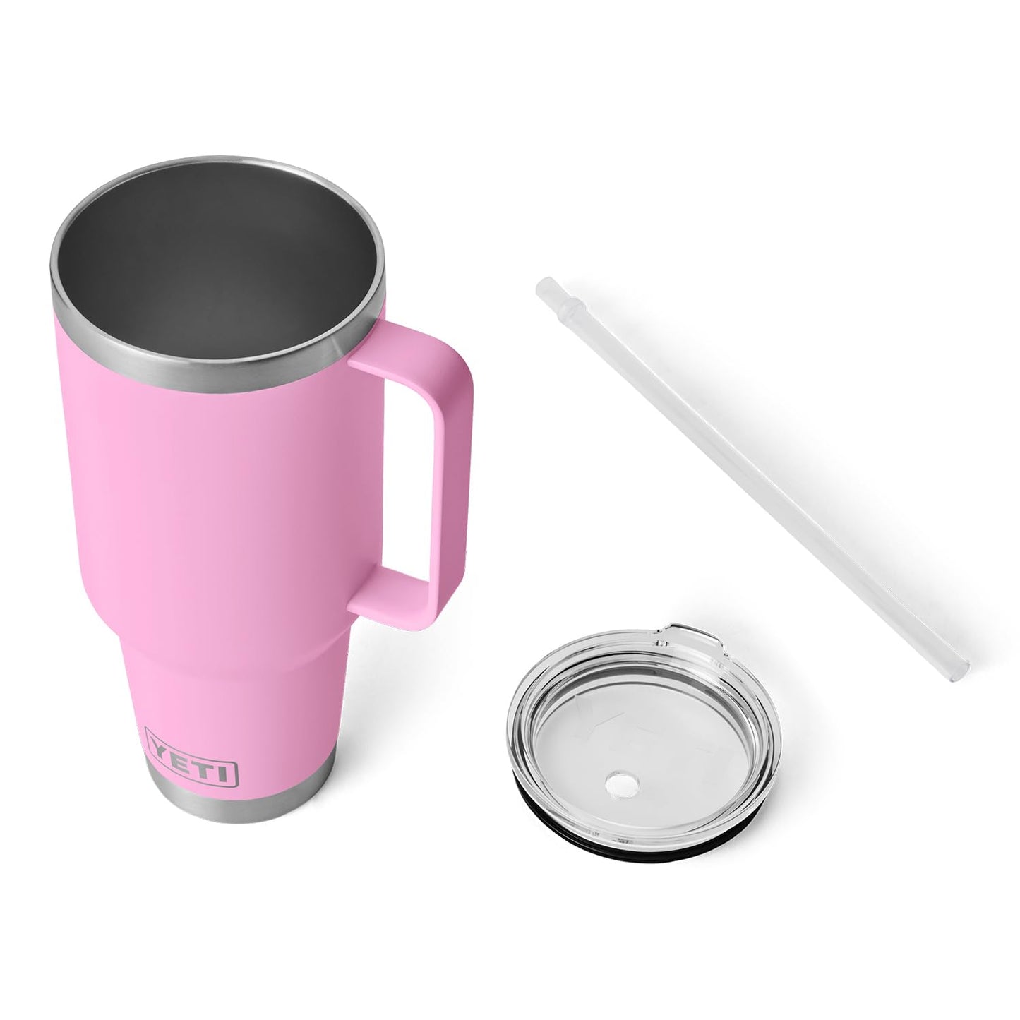 YETI Rambler 42 oz Straw Mug, Vacuum Insulated, Stainless Steel, Power Pink