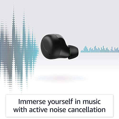 Echo Buds with Active Noise Cancellation (2021 release, 2nd gen) | Wireless charging case | Black