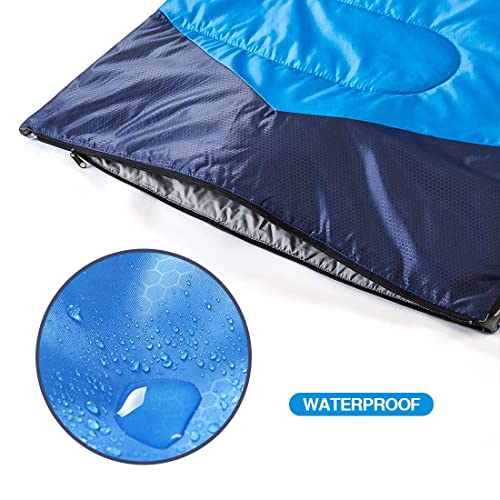 oaskys Camping Sleeping Bag - 3 Season Warm & Cool Weather - Summer Spring Fall Lightweight Waterproof for Adults Kids - Camping Gear Equipment, Traveling, and Outdoors