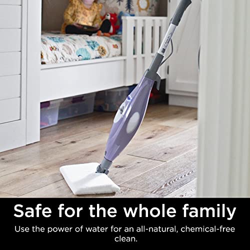 Shark S3501 Steam Pocket Mop Hard Floor Cleaner, With Rectangle Head and 2 Washable Pads, Easy Maneuvering, Quick Drying, Soft-Grip Handle and Powerful Steam, Purple