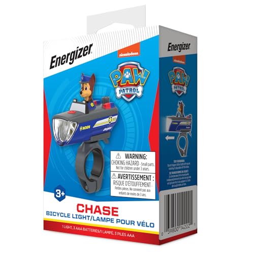 Energizer PAW Patrol Chase Bike Light, Ideal for Kid's Bikes and Scooters, PAW Patrol Toy Flashlight for Boys and Girls, Use as a Camping Flashlight and Outdoor Light (Batteries Included)