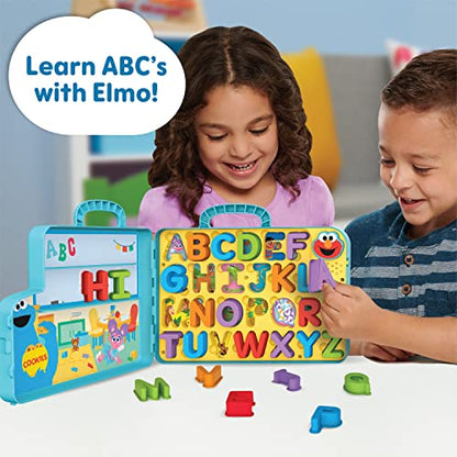 SESAME STREET Elmo’s Learning Letters Bus Activity Board, Preschool Learning and Education, Officially Licensed Kids Toys for Ages 2 Up by Just Play